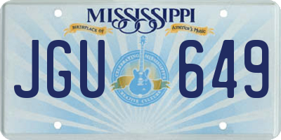 MS license plate JGU649
