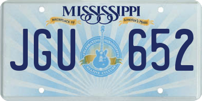 MS license plate JGU652
