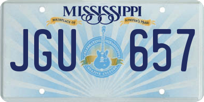 MS license plate JGU657