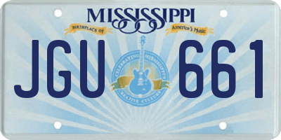 MS license plate JGU661