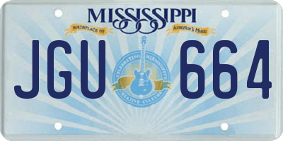 MS license plate JGU664