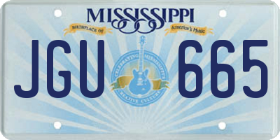 MS license plate JGU665