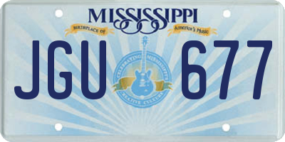 MS license plate JGU677