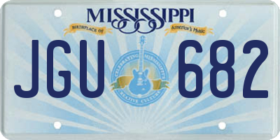 MS license plate JGU682