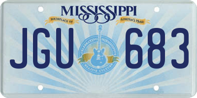 MS license plate JGU683