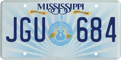 MS license plate JGU684