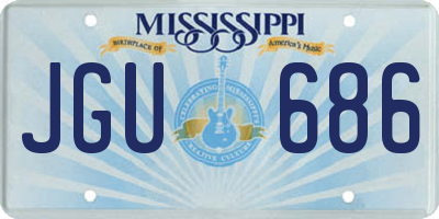 MS license plate JGU686
