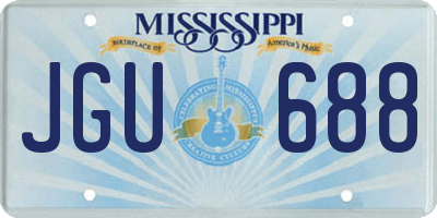 MS license plate JGU688
