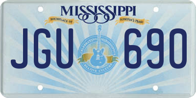 MS license plate JGU690