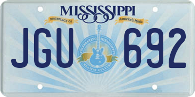 MS license plate JGU692