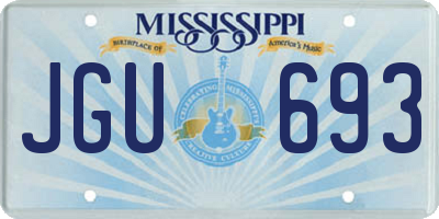 MS license plate JGU693