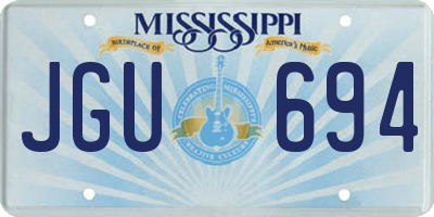 MS license plate JGU694