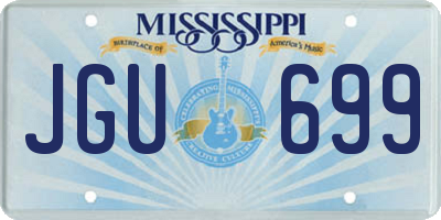 MS license plate JGU699