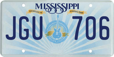 MS license plate JGU706