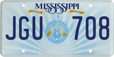 MS license plate JGU708