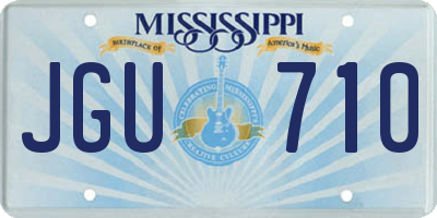 MS license plate JGU710