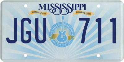 MS license plate JGU711