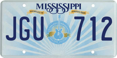 MS license plate JGU712