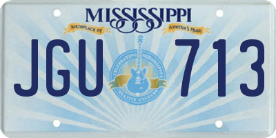 MS license plate JGU713