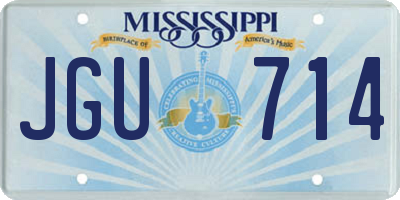 MS license plate JGU714