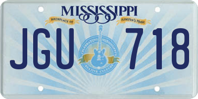 MS license plate JGU718