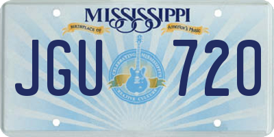MS license plate JGU720