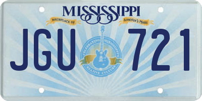 MS license plate JGU721