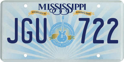 MS license plate JGU722