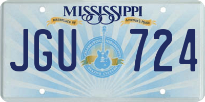 MS license plate JGU724