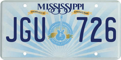 MS license plate JGU726
