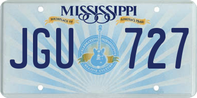 MS license plate JGU727