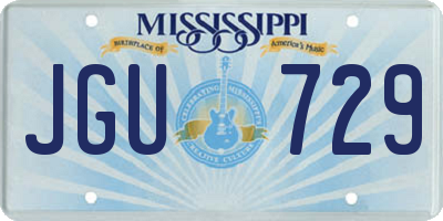 MS license plate JGU729
