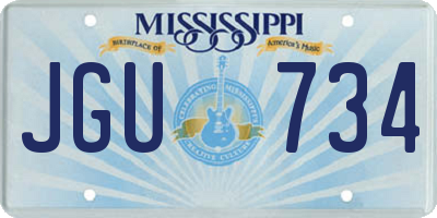 MS license plate JGU734