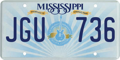 MS license plate JGU736
