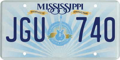 MS license plate JGU740