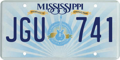 MS license plate JGU741