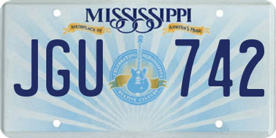 MS license plate JGU742