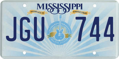 MS license plate JGU744