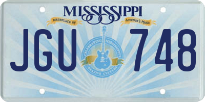 MS license plate JGU748