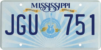 MS license plate JGU751
