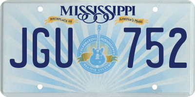 MS license plate JGU752