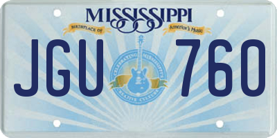 MS license plate JGU760