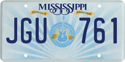 MS license plate JGU761