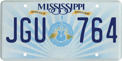 MS license plate JGU764