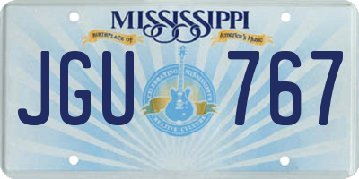 MS license plate JGU767