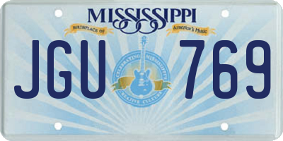 MS license plate JGU769