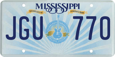 MS license plate JGU770