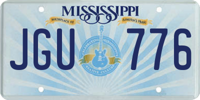 MS license plate JGU776