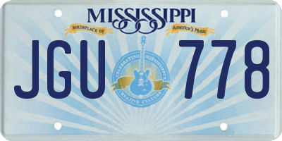 MS license plate JGU778