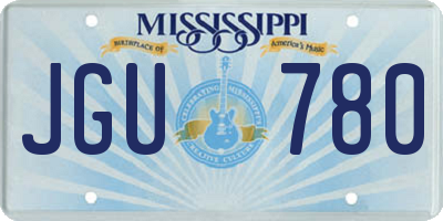 MS license plate JGU780